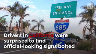 Road Sign Goes Viral Hours After California Becomes Sanctuary State