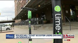 Police will ticket e-scooter operators driving on sidewalks