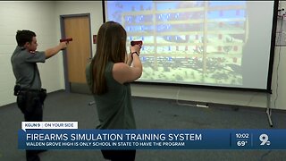 Firearms simulation training system for students