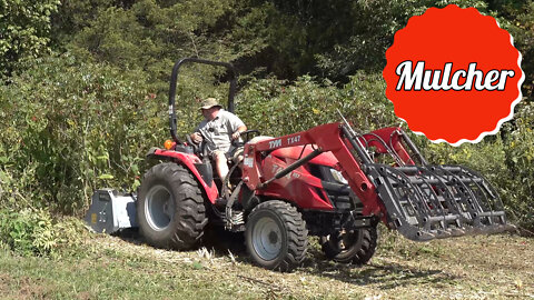 The Best Compact Tractor Flail mower Crushing Trails and Forest