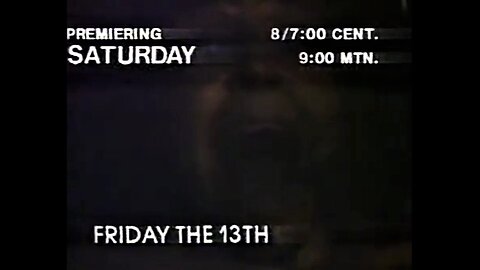 FRIDAY THE 13th (1980) PREMIERING ON SHOWTIME 1981 30 SECOND TV SPOT