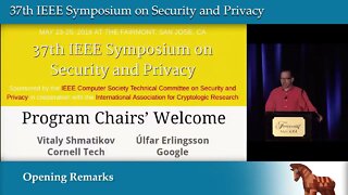 Opening Remarks of the 2016 IEEE Symposium on Security & Privacy