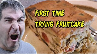 I'm Trying Fruitcake For The First Time! 😮🎄