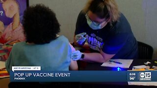 Vaccine pop up event at Cesar Chavez library