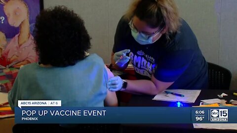 Vaccine pop up event at Cesar Chavez library