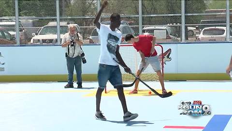 Tucson Roadrunners unveil new DEK hockey rink