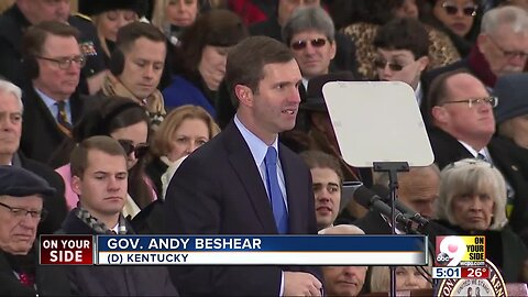 New Kentucky Gov. Andy Beshear thanks educators at inauguration