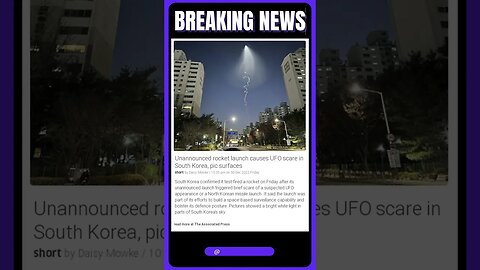 Current Events | UFO Scare in South Korea After Unannounced Rocket Launch Caught On Camera! #shorts