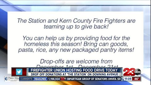 Kern County Firefighter's Union hosting food drive in honor of Giving Tuesday