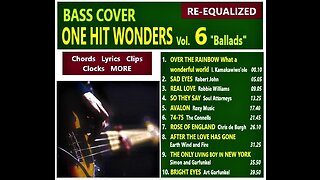 Bass cover "ONE HIT WONDERS" Vol 6 BALLADS _ Chords Lyrics MORE