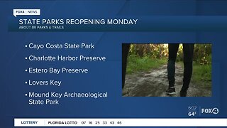 State parks reopening Monday