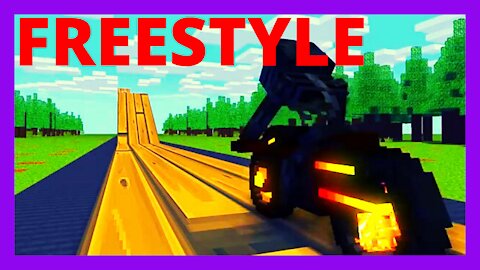 Monster School Short Animation Motorcycle Freestyle