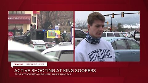 'Multiple gun shots for sure': Eyewitness describes active shooter scene inside Boulder King Soopers