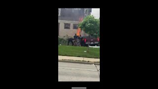 Video: Truck being pursued by MPD crashes into home, catches fire