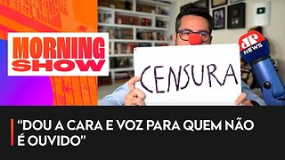 Paulo Figueiredo protesta e aparece com nariz de palhaço no Morning Show