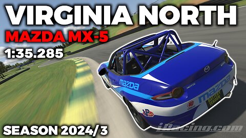 iRacing Guide MX-5 Virginia North - Hot Lap + Setup - 1:35,285