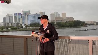 Mayor Jane Castor holds conference as Tropical Storm Eta moves into Tampa Bay