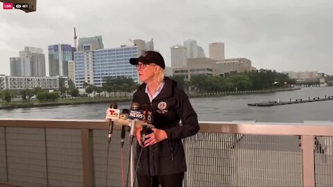 Mayor Jane Castor holds conference as Tropical Storm Eta moves into Tampa Bay