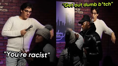 Heckler Calls Comedian Racist Then Cries