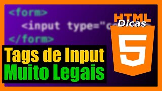 ELEMENTOS DE FORMULÁRIOS HTML-5 QUE SÃO POUCO COMENTADOS MAS EXTREMAMENTE ÚTEIS