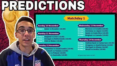 PREDICTING MATCHDAY 1 | 2022 FIFA WORLD CUP QATAR