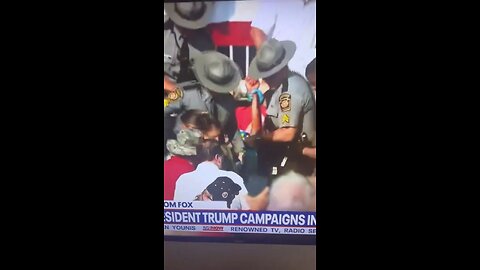 They got the guy. Footage of Trumps potential shooter being dragged out of the rally by police