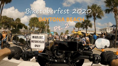 Biketoberfest 2020 Daytona Beach FL | Riding down Main Street pt. 2 | Oct 17