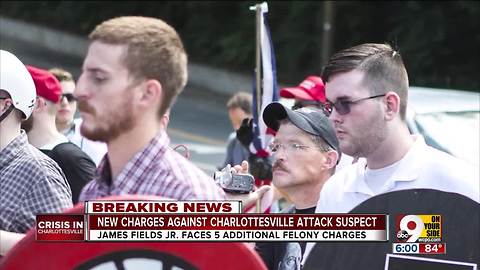 Five new felony charges for Charlottesville suspect