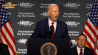 You can't make this shit up. Biden reads notes from his teleprompter in his staged show: "Four more years... pause..."