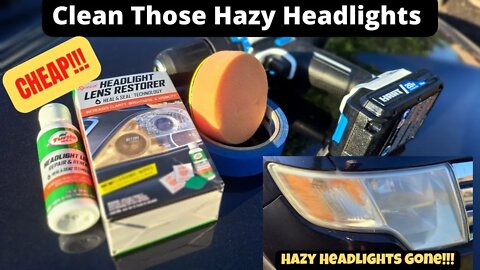 How to Restore Your Headlights Quick and Easy (With a Cheap Walmart Drill!)