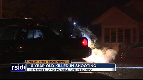 Nampa Police investigating shooting that left 16 year old dead