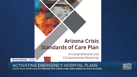 Arizona hospitals told to activate emergency plans