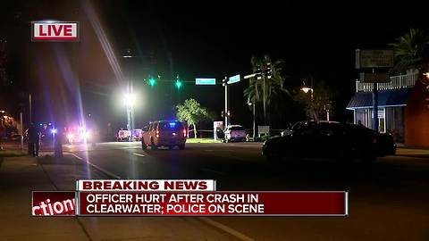 Officer, two others injured in officer-involved crash in Clearwater
