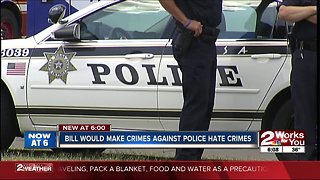 Bill would make crimes against police hate crimes