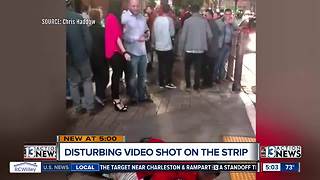 Disturbing video shows man groping woman on Las Vegas strip and few stop to help