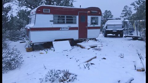 Snowy Morning at the Ranch - Sierra Cancer Treatment Updates & Toast Over The Stove