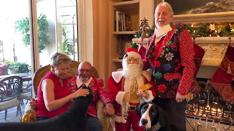 Great Danes' Funny Santa Sing Along With Don Cherry Jacket Singers