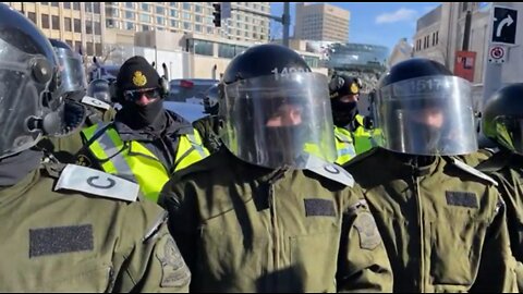 Ottawa Freedom Convoy - Heavy Police Presence