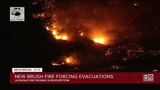 Evacuations issued for brush fire burning in Avondale
