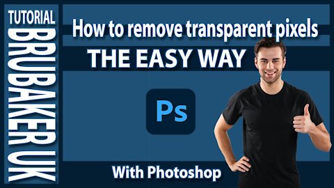 How to remove transparent background pixels from png images with Photoshop - Easy way tutorial