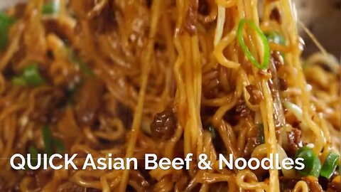 QUICK! Asian Beef and Noodles