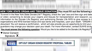 Organ donor registry opt-out legislation not moving forward