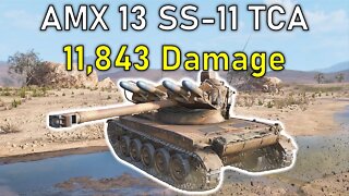 AMX 13 SS-11 TCA - 11,843 Damage || WoT Console