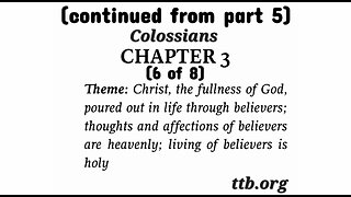 Colossians Chapter 3 (Bible Study) (6 of 8)