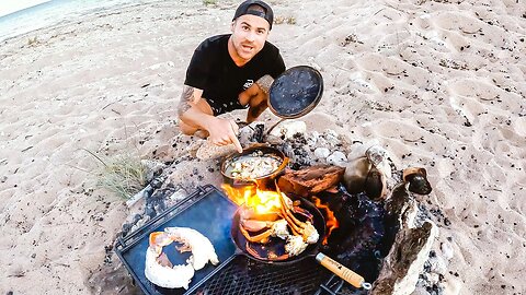 Camping Seafood Catch And Cook With My Family