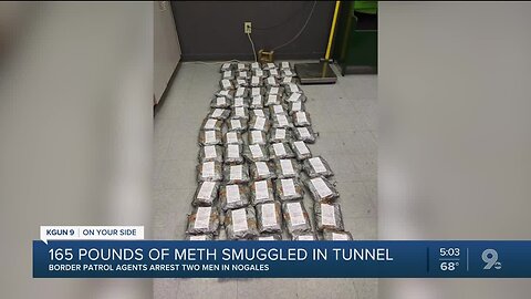 Agents seize 165 pounds of meth smuggled in Nogales drainage tunnel