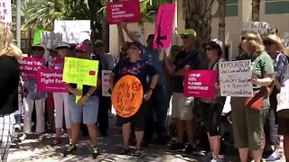 Planned Parenthood supporters in West Palm Beach protest abortion bans nationwide