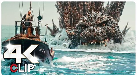 Godzilla Perseguindo um Barco (4K UHD) _ Godzilla Minus One