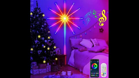 Enjoy the Electronic Smart Firework LED lights In Tune With The Music To Make Atmosphere Christmas