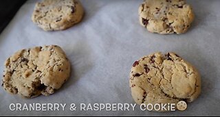 Cranberry & raspberry cookie recipe